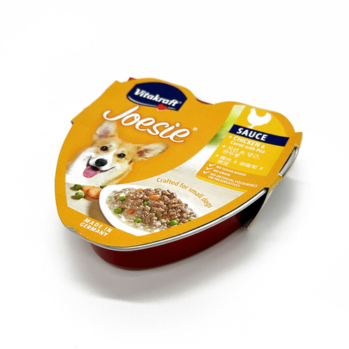 [BOX15개입] 비타크래프트 조에시 강아지 하트캔 85g 밀크소스 치킨야채(치킨당근완두콩)
