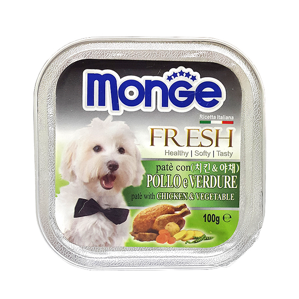 [BOX32개입] Monge 몬지 강아지사각캔 100g 치킨야채